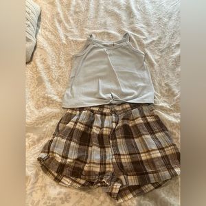 Two piece set old school and knotted shirt